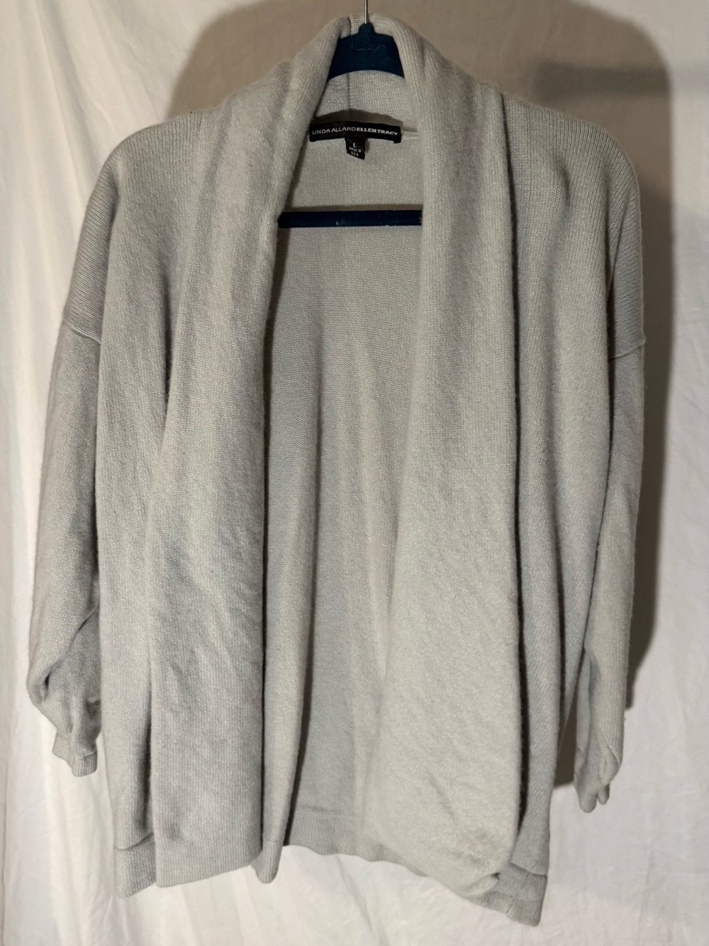 Linda Allard Ellen Tracy Shawl Collar Sweater